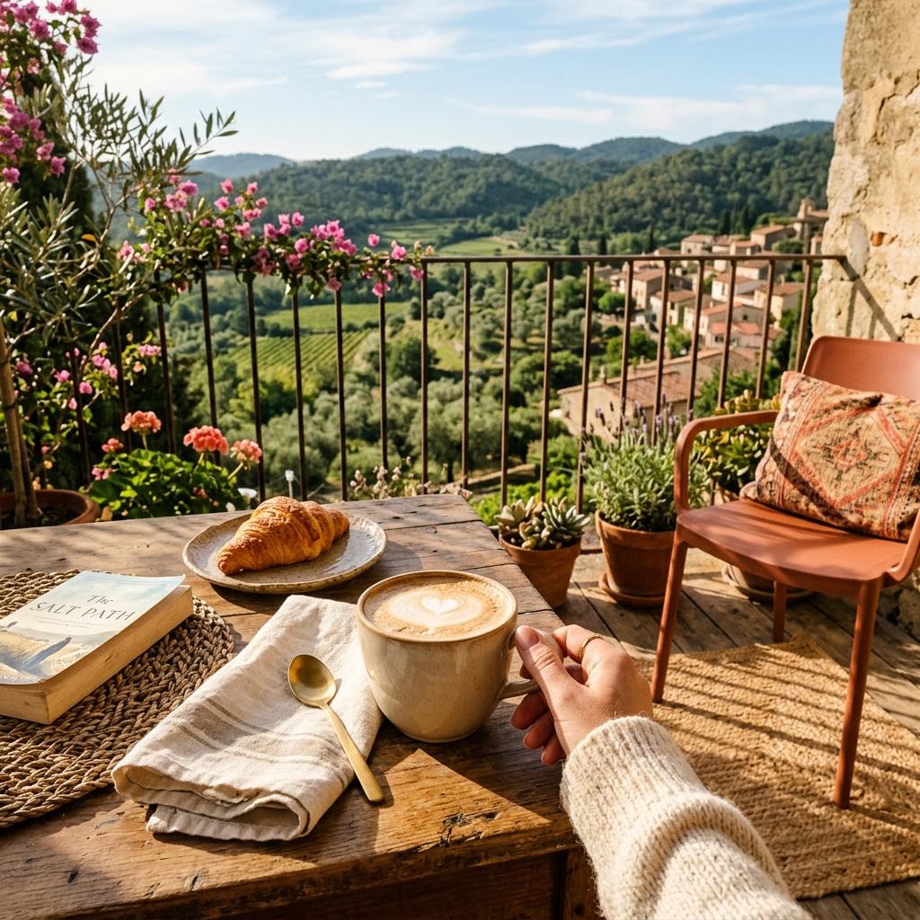 Example social media promotional graphic generated for a vacation-rental listing